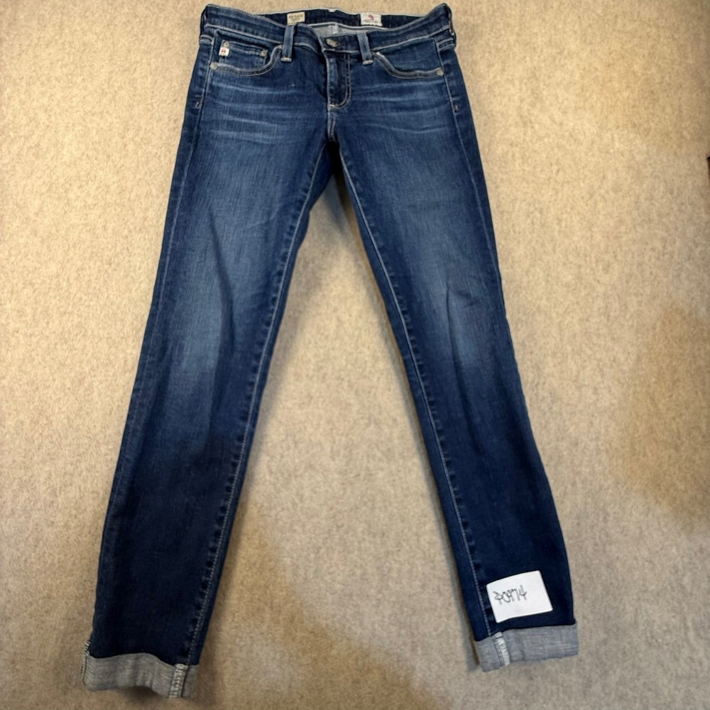 AG Adriano Goldschmied Stilt Roll-Up Cigarette Jeans Dark Wash 26R BW9182